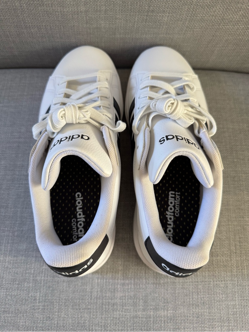 adidas White Sneakers with Black Accents - Never Worn!